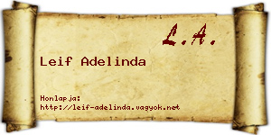 Leif Adelinda névjegykártya